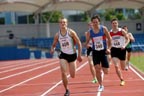 409 Niall Maguire (Deby AC) and 340 Ben Akin (Peston Harriers), senior 800 metres, Northern Championships, Sport City, Manchester